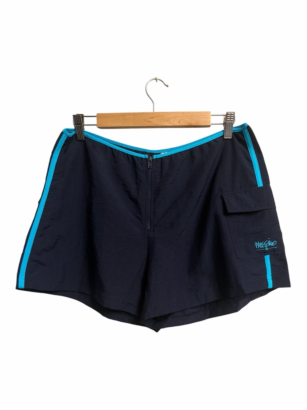 Mossimo Supply Co. Navy Shorts with Turquoise Trim, women XL